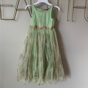 Green and Gold Sequin Dress